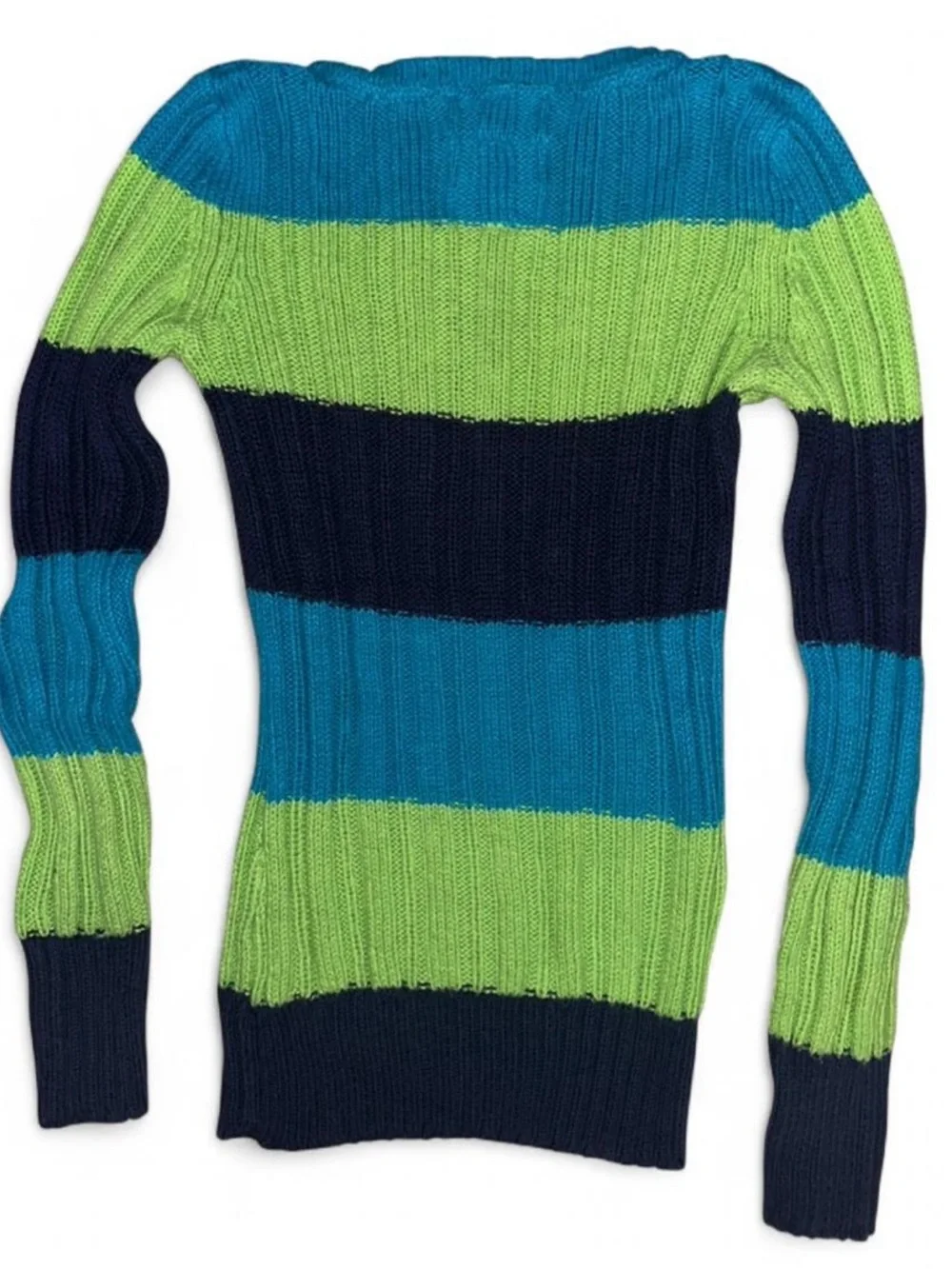 Colorful Striped Knit Sweater